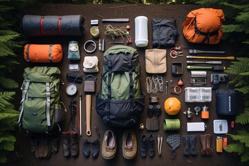 too-much-camping-gear-laid-out